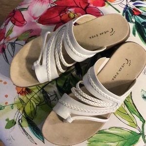 BareTraps wear.ever. Sandals white. Like new.